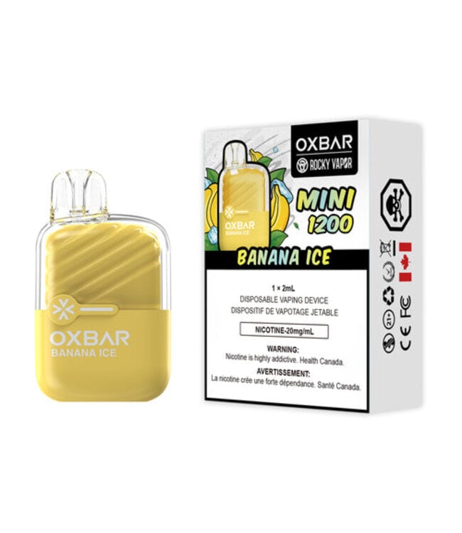 ROCKY VAPOR OXBAR MINI 1200 - Banana Ice 20 mg - ON