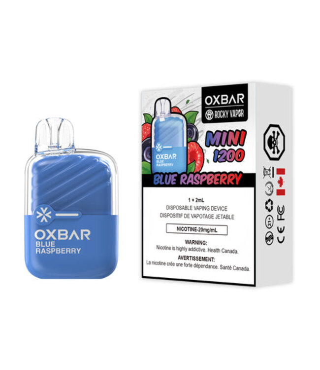 ROCKY VAPOR OXBAR MINI 1200 - Blue Raspberry 20 mg Disposable Vape - ON