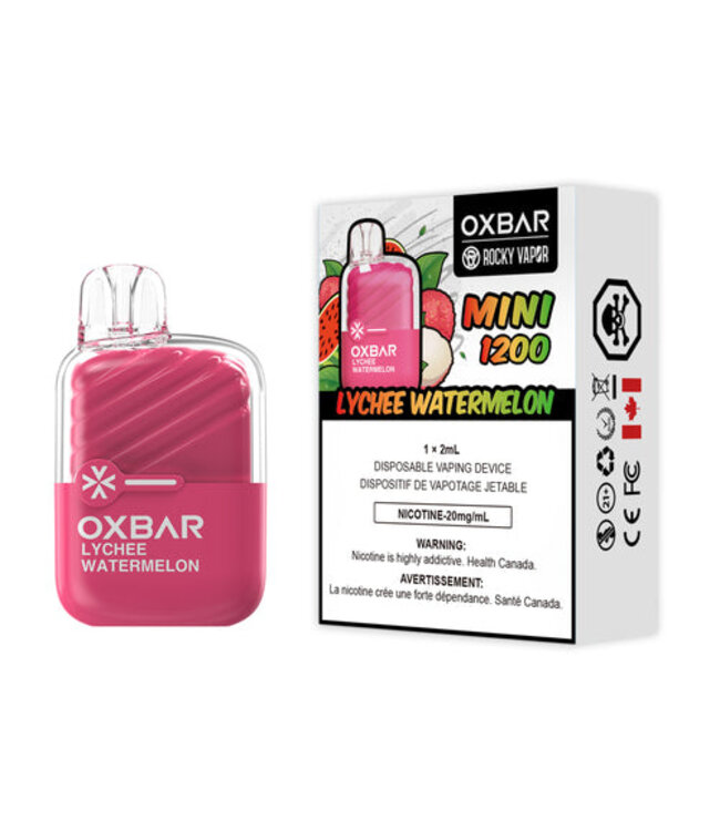 ROCKY VAPOR OXBAR MINI 1200 - Lychee Watermelon 20 mg - ON