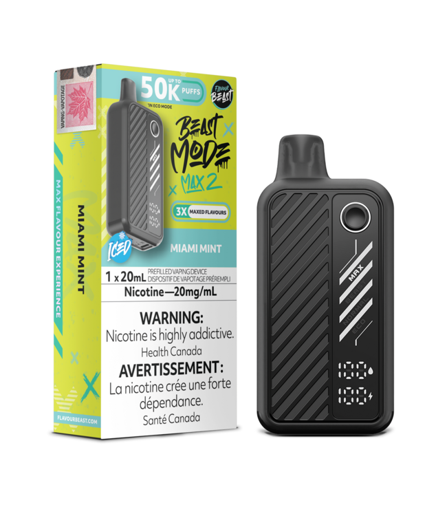FLAVOUR BEAST BEAST MODE MAX 2 50K - Miami Mint 20 mg - ON