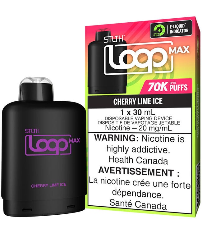 LOOP MAX 70K - Cherry Lime Ice - 20 mg Disposable Vape Pod - ON