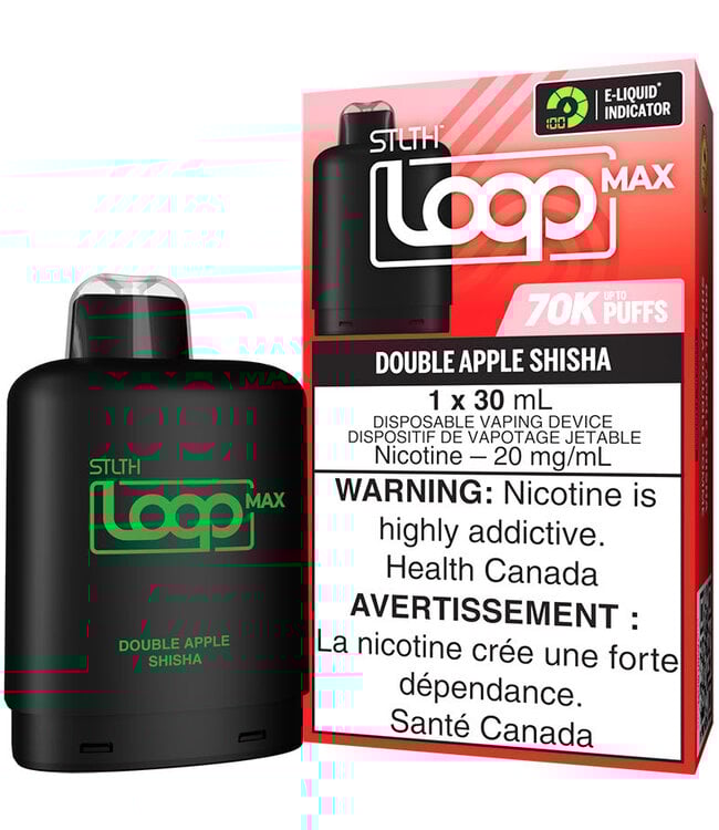LOOP MAX 70K - Double Apple Shisha - 20 mg Disposable Vape Pod - ON