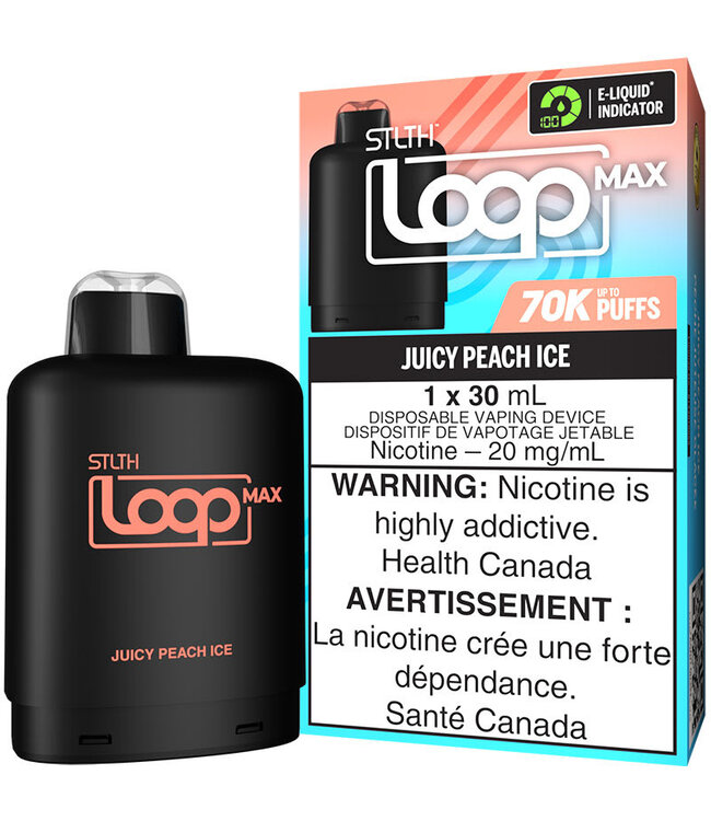 LOOP MAX 70K - Juicy Peach Ice - 20 mg Disposable Vape Pod - ON