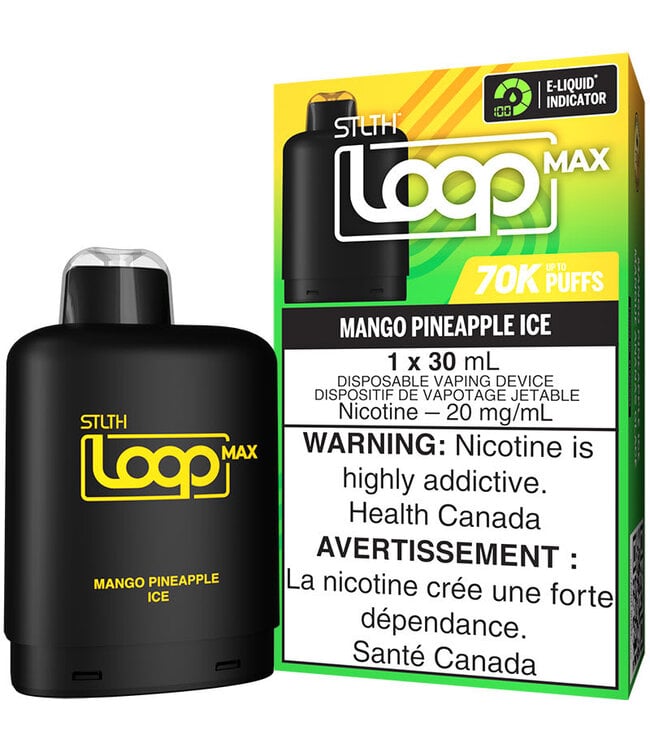 LOOP MAX 70K - Mango Pineapple Ice - 20 mg Disposable Vape Pod - ON
