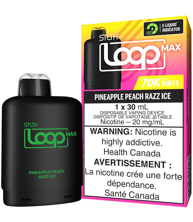 LOOP MAX 70K - Pineapple Peach Razz Ice - 20 mg Disposable Vape Pod - ON