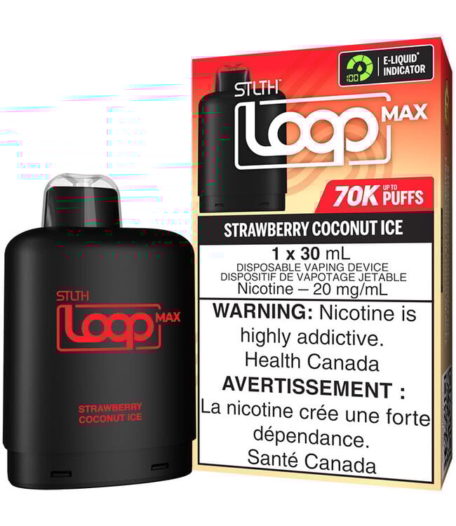 LOOP MAX 70K - Strawberry Coconut Ice - 20 mg Disposable Vape Pod - ON