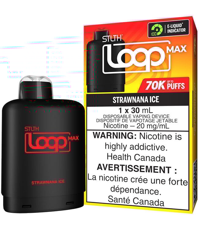 LOOP MAX 70K - Strawnana Ice - 20 mg Disposable Vape Pod - ON