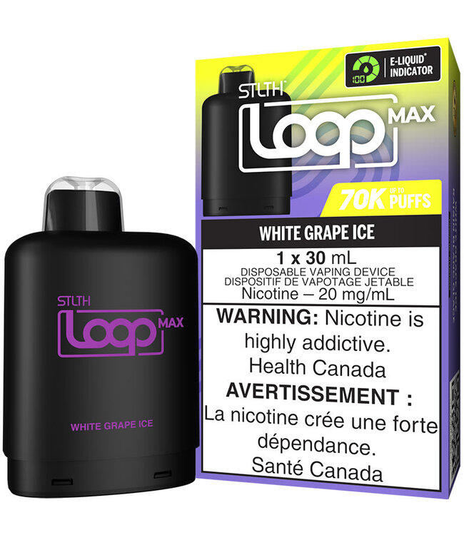 LOOP MAX 70K - White Grape Ice - 20 mg Disposable Vape Pod - ON