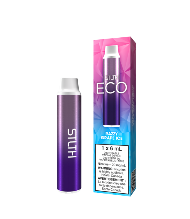 STLTH ECO 1600 - Razzy Grape Ice 20 mg Disposable Vape - ON