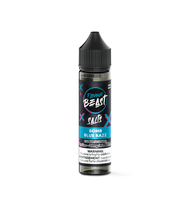 FLAVOUR BEAST SALT 60 mL - Bomb Blue Razz - 20 mg - ON