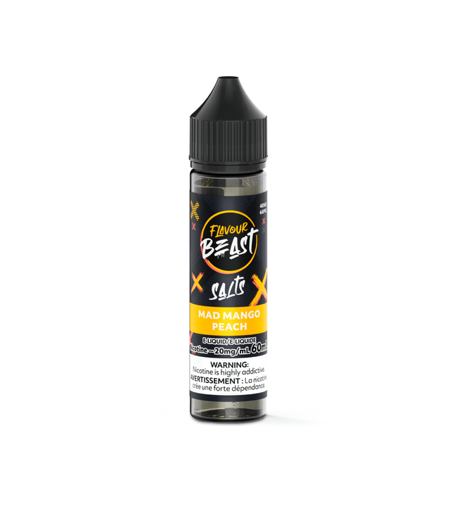 FLAVOUR BEAST SALT 60mL - Mad Mango Peach - 20 mg - ON