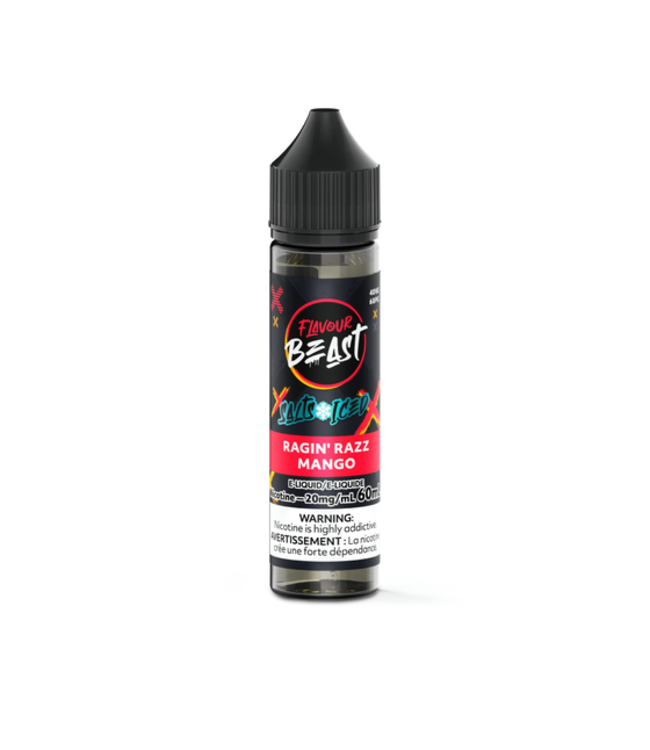 FLAVOUR BEAST SALT 60mL - Ragin' Razz Mango Iced - 20 mg - ON