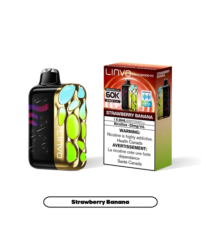 LINVO RAVE PRO 60K - Strawberry Banana 20 mg - ON