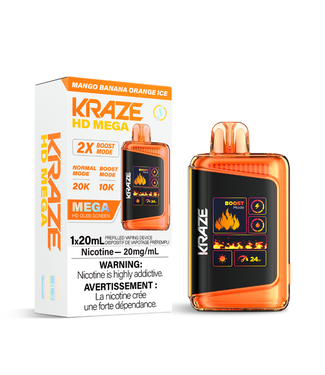 KRAZE HD MEGA KRAZE HD MEGA 20K - Mango Banana Orange Ice 20 mg - ON
