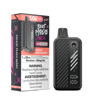 Flavour Beast Beast Mode Max 2 50K Packin' Peach Berry 20 mg Disposable Vape - ON