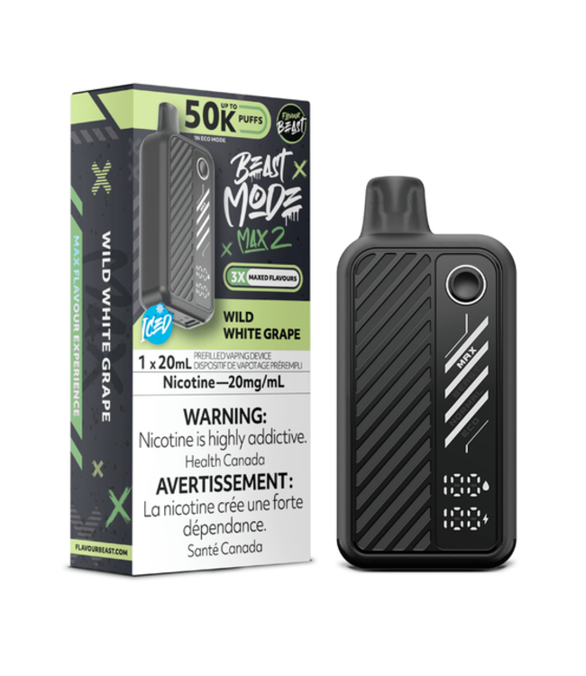 FLAVOUR BEAST BEAST MODE MAX 2 50K - Wild White Grape 20 mg - ON