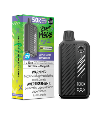 Flavour Beast Beast Mode Max 2 50K FLAVOUR BEAST BEAST MODE MAX 2 50K - Super Sour Blueberry 20 mg - ON