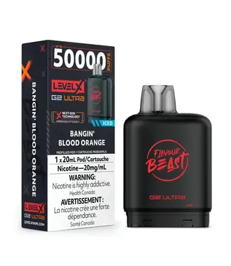 Level X Boost G2 Ultra 50K LEVEL X BOOST G2 ULTRA 50K - FLAVOUR BEAST - Bangin' Blood Orange Iced - 20 mg - ON