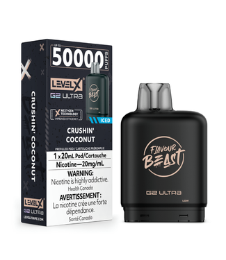Level X Boost G2 Ultra 50K LEVEL X BOOST G2 ULTRA 50K - FLAVOUR BEAST - Crushin' Coconut Iced - 20 mg - ON