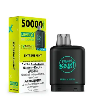 Level X Boost G2 Ultra 50K LEVEL X BOOST G2 ULTRA 50K - FLAVOUR BEAST - Extreme Mint Iced - 20 mg - ON