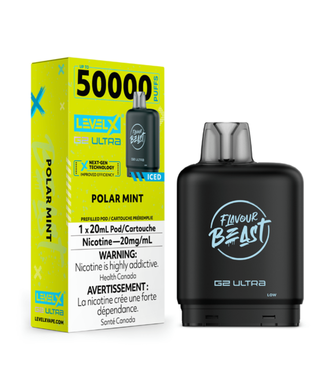 LEVEL X BOOST G2 ULTRA 50K - FLAVOUR BEAST - Polar Mint Iced - 20 mg - ON