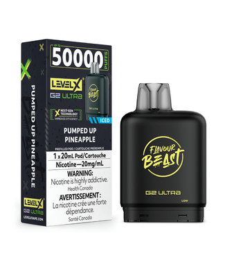 Level X Boost G2 Ultra 50K LEVEL X BOOST G2 ULTRA 50K - FLAVOUR BEAST - Pumped Up Pineapple Iced - 20 mg - ON
