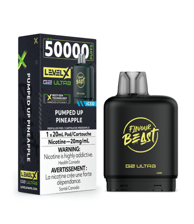 LEVEL X BOOST G2 ULTRA 50K - FLAVOUR BEAST - Pumped Up Pineapple Iced - 20 mg - ON
