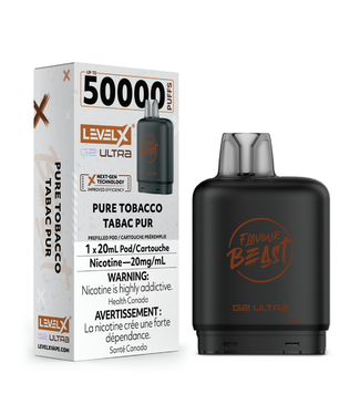 Level X Boost G2 Ultra 50K LEVEL X BOOST G2 ULTRA 50K - FLAVOUR BEAST - Pure Tobacco - 20 mg - ON
