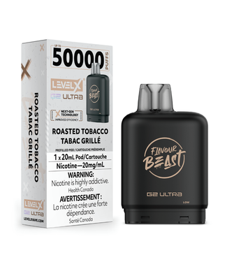 Level X Boost G2 Ultra 50K LEVEL X BOOST G2 ULTRA 50K - FLAVOUR BEAST - Roasted Tobacco - 20 mg - ON
