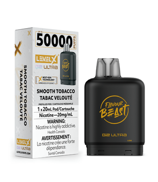 Level X Boost G2 Ultra 50K LEVEL X BOOST G2 ULTRA 50K - FLAVOUR BEAST - Smooth Tobacco - 20 mg - ON