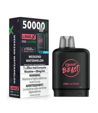 Level X Boost G2 Ultra 50K LEVEL X BOOST G2 ULTRA 50K - FLAVOUR BEAST - Weekend Watermelon Iced - 20 mg - ON