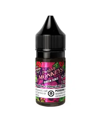 12 Monkeys Salt TWELVE MONKEYS SALT - Queen Soko E-Liquid - CLEARANCE
