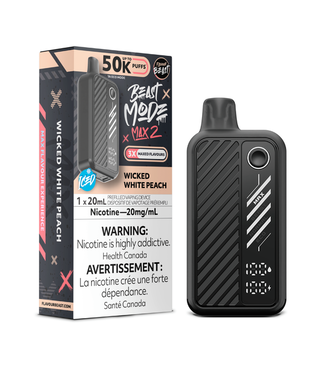 Flavour Beast Beast Mode Max 2 50K Wicked White Peach 20 mg Disposable Vape - ON