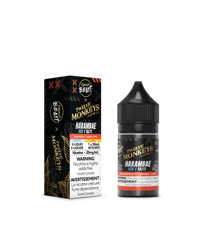 FLAVOUR BEAST x 12 MONKEYS SALT - Harambae Iced - 20 mg E-Liquid - ON