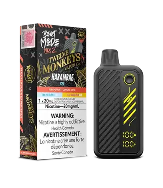 FLAVOUR BEAST BEAST MODE MAX 2 x 12 MONKEYS 50K Harambae Iced 20 mg Disposable Vape - ON