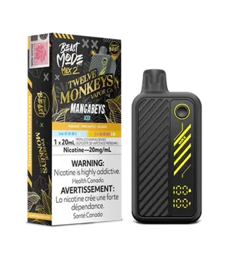 FLAVOUR BEAST BEAST MODE MAX 2 x 12 MONKEYS 50K Mangabeys Iced 20 mg Disposable Vape - ON