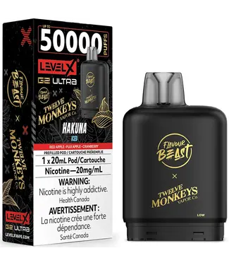 LEVEL X BOOST G2 ULTRA x 12 MONKEYS 50K Hakuna Iced - 20 mg - ON