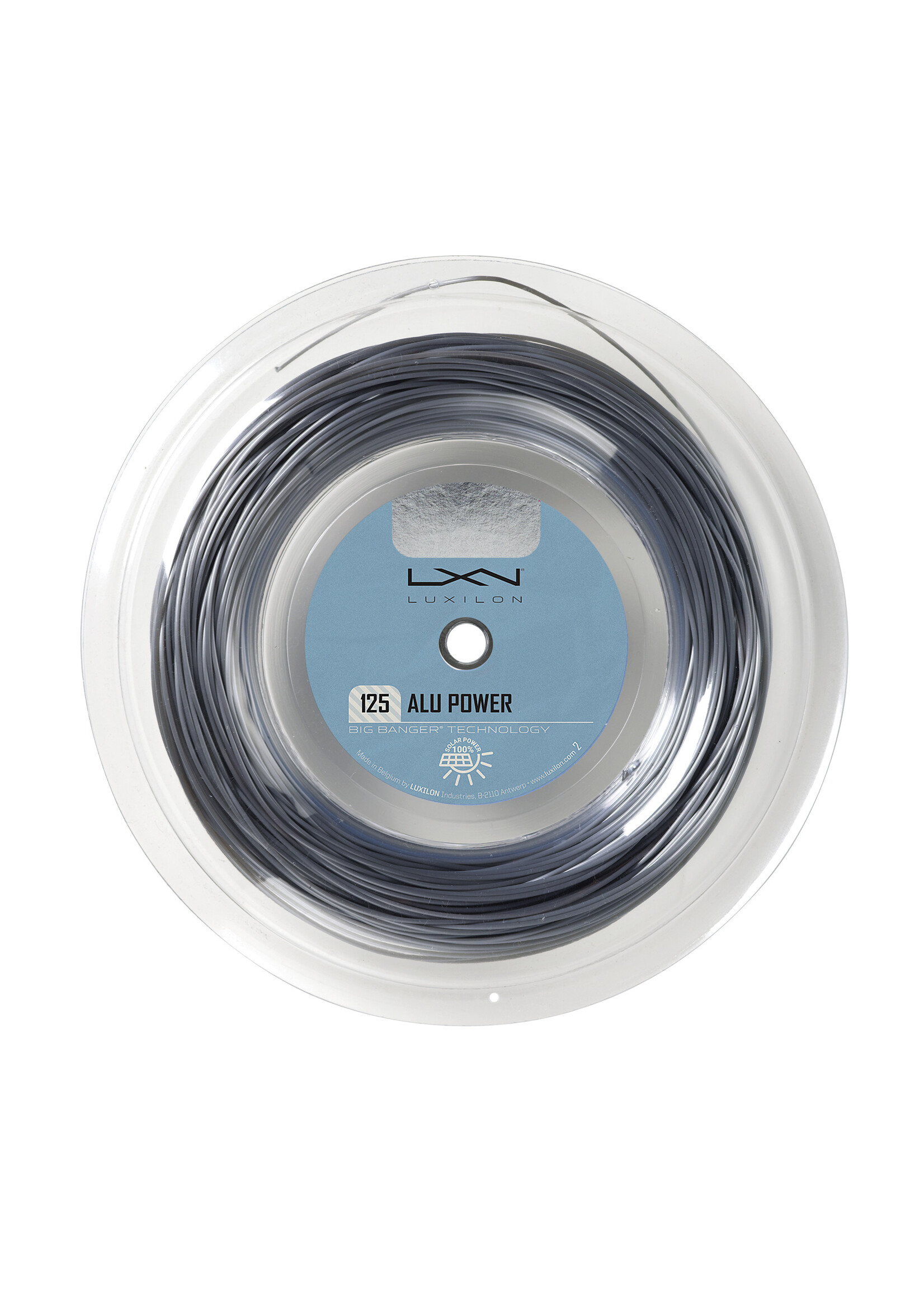 Luxilon Luxilon Alu Power Rollo de Cuerda de Tenis 100m/330ft Plateado 125/17