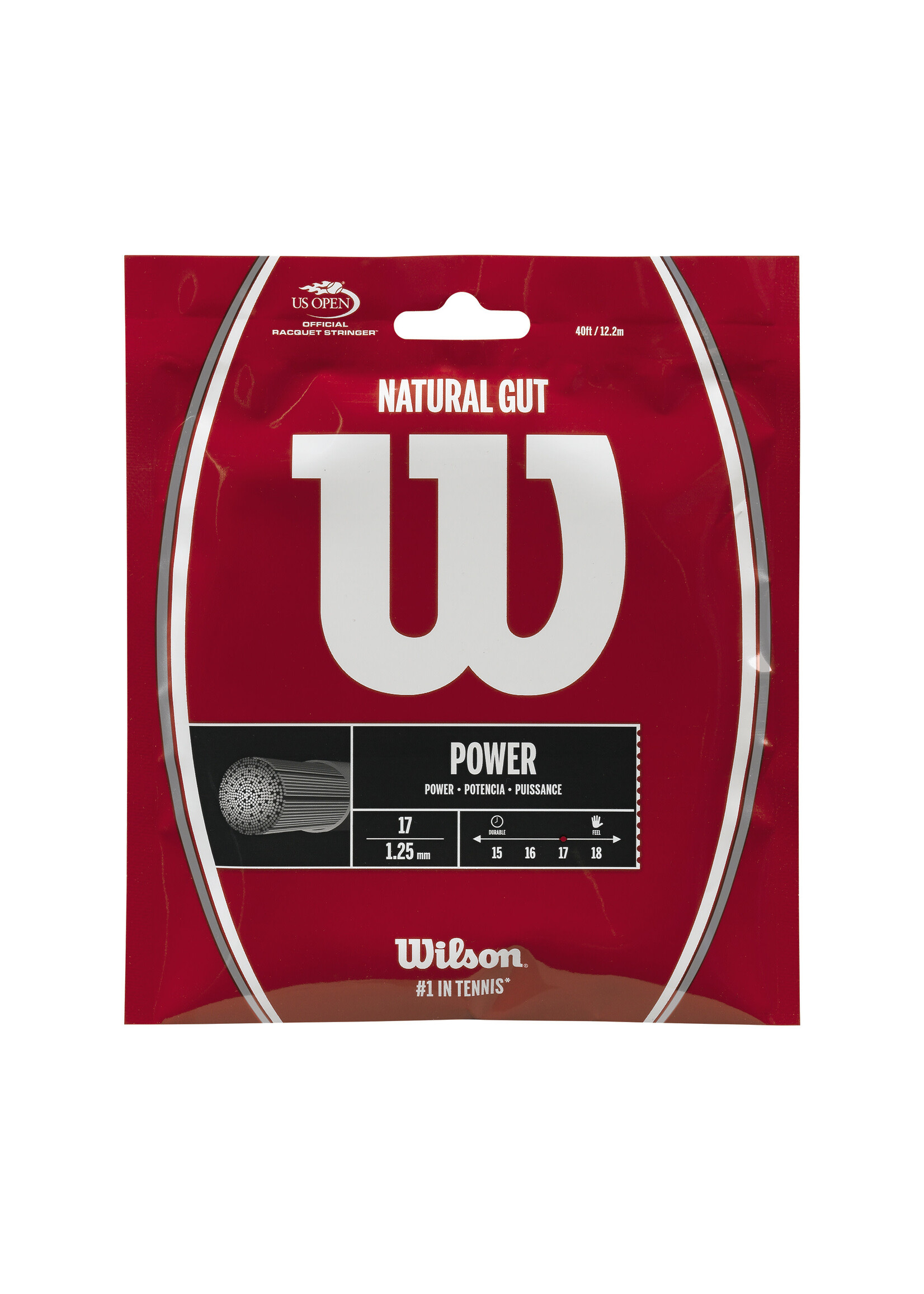 Wilson Wilson Natural Gut Corda de Tênis 125/17
