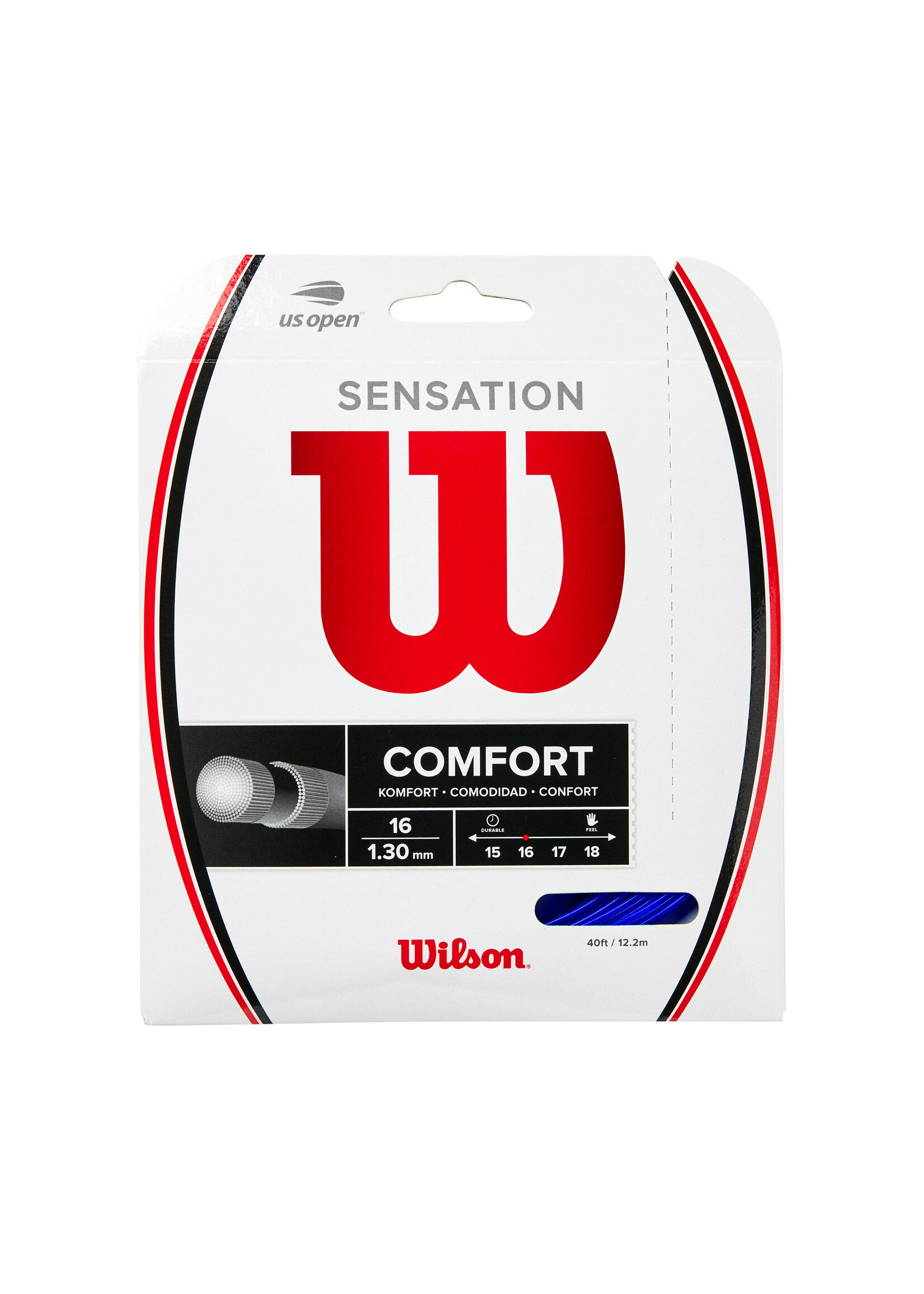 Wilson Wilson Sensation Corda de Tênis Azul 130/16
