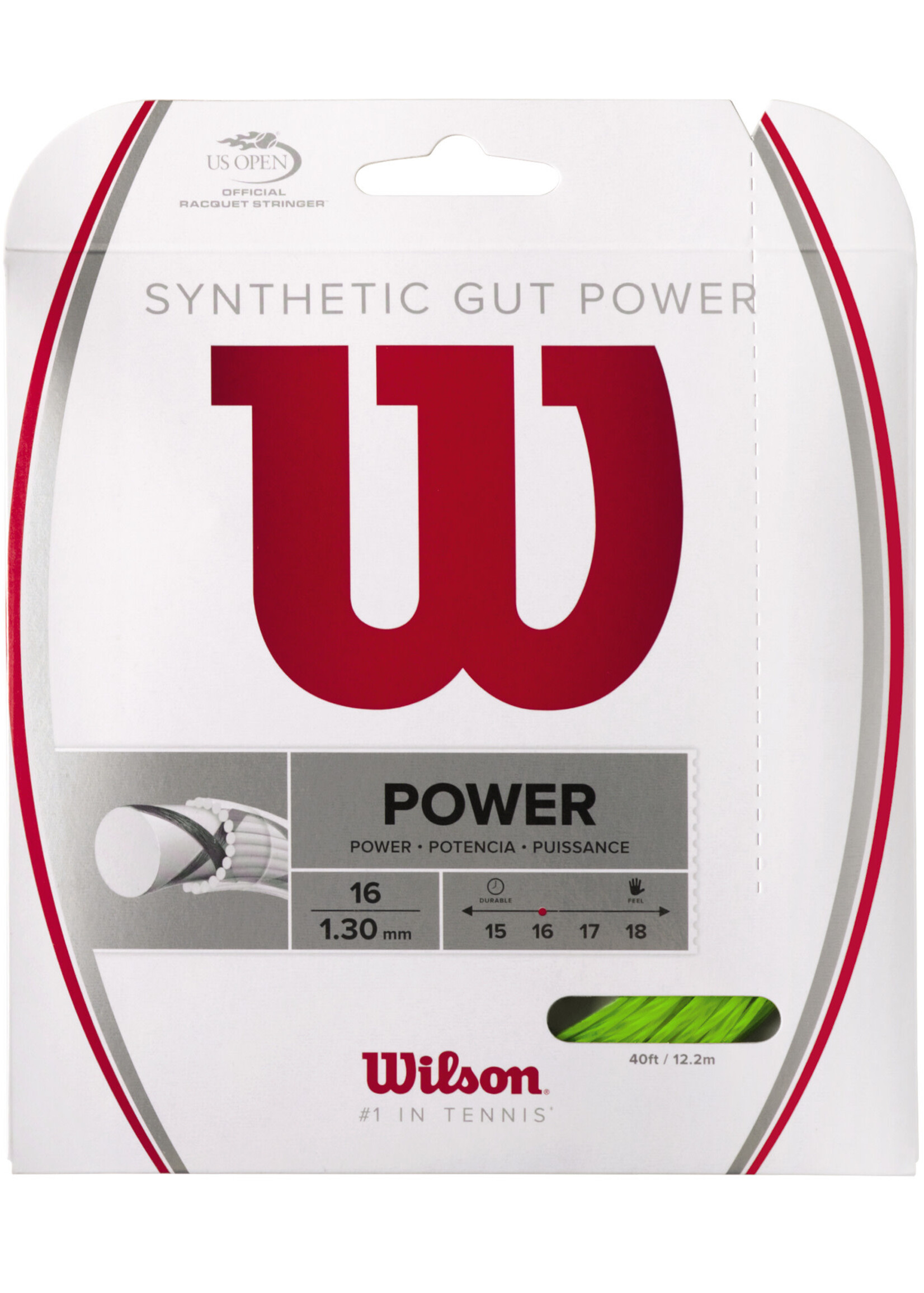 Wilson Wilson Synthetic Gut Power Tennis String Lime 130/16