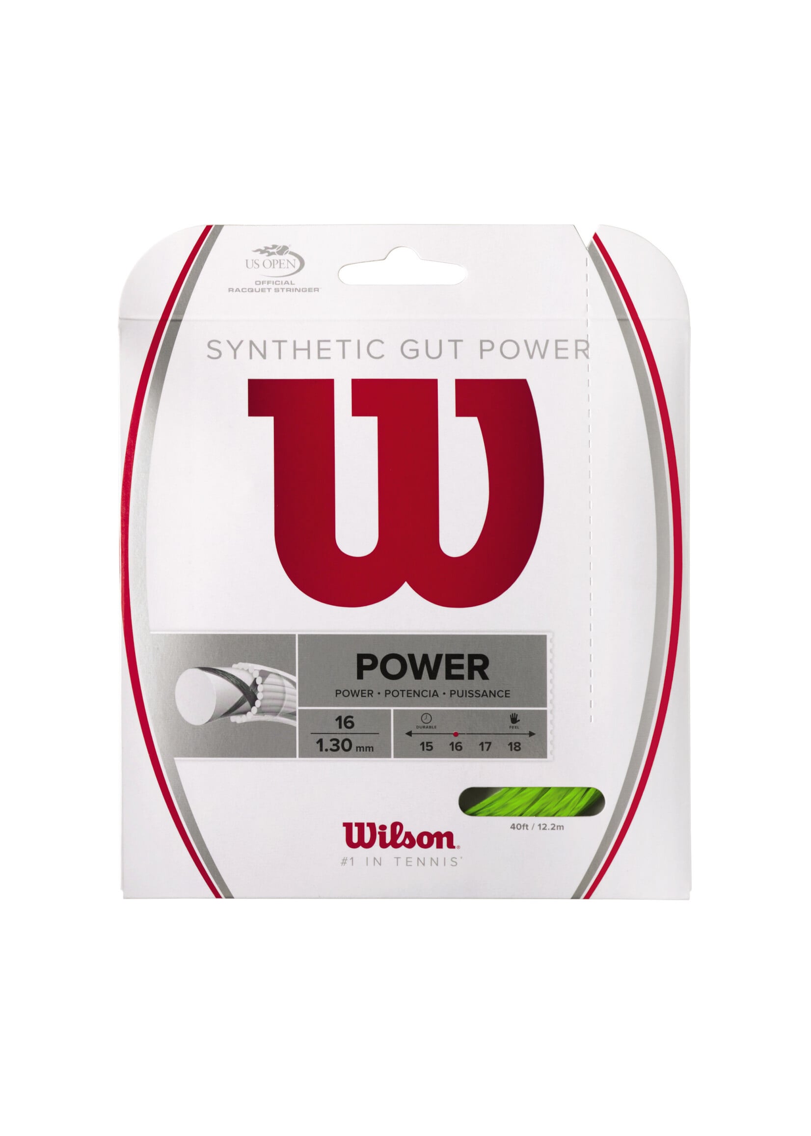 Wilson Wilson Synthetic Gut Power Tennis String Lime 130/16