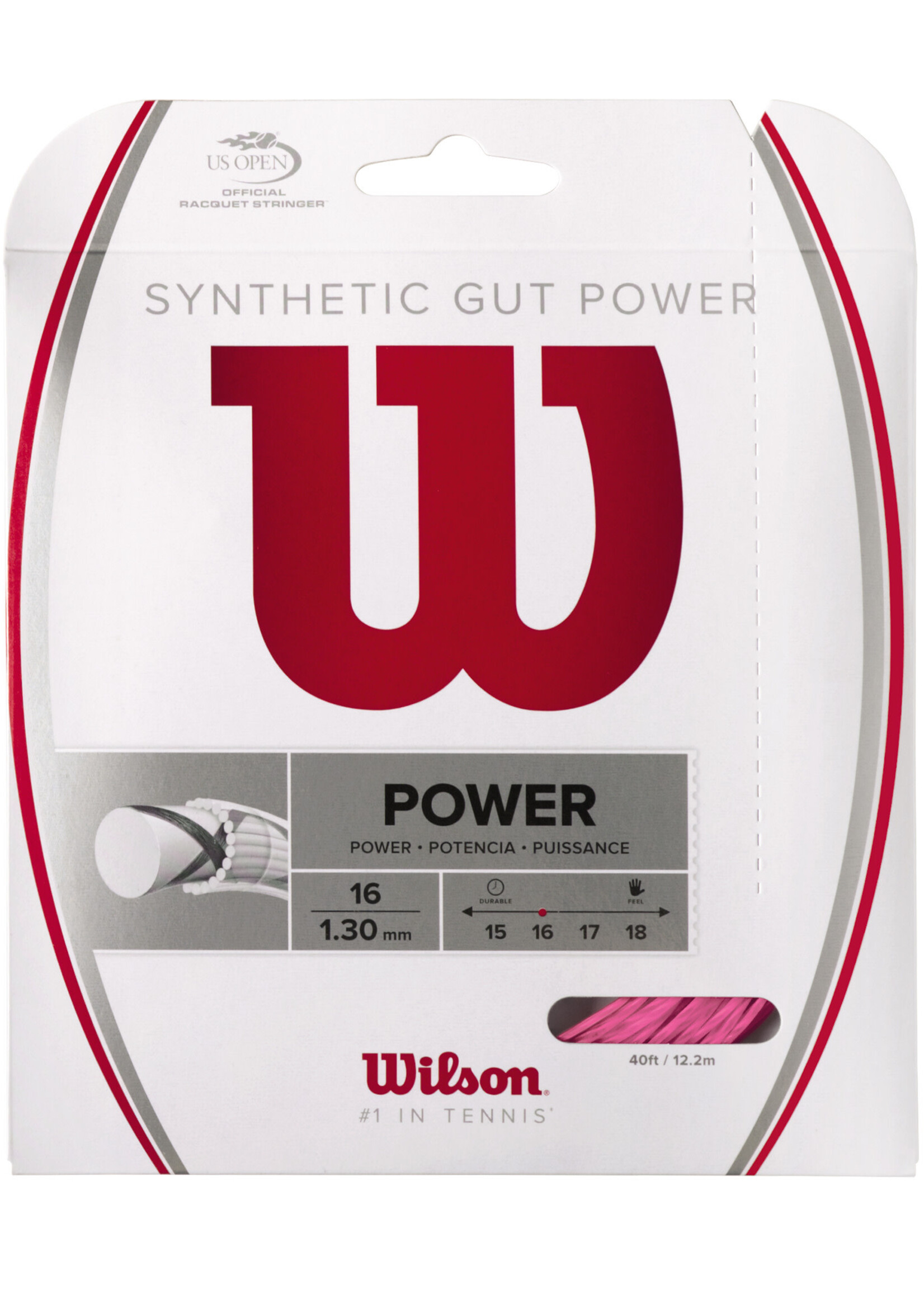 Wilson Wilson Synthetic Gut Power Tennis String Pink 130/16