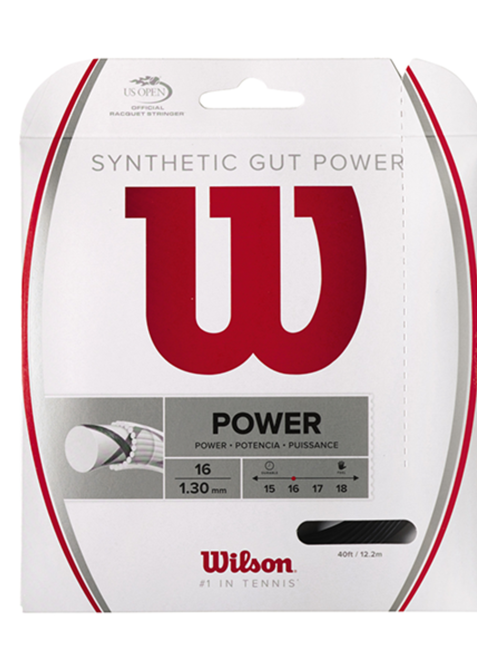 Wilson Wilson Synthetic Gut Power Tennis String Black 130/16