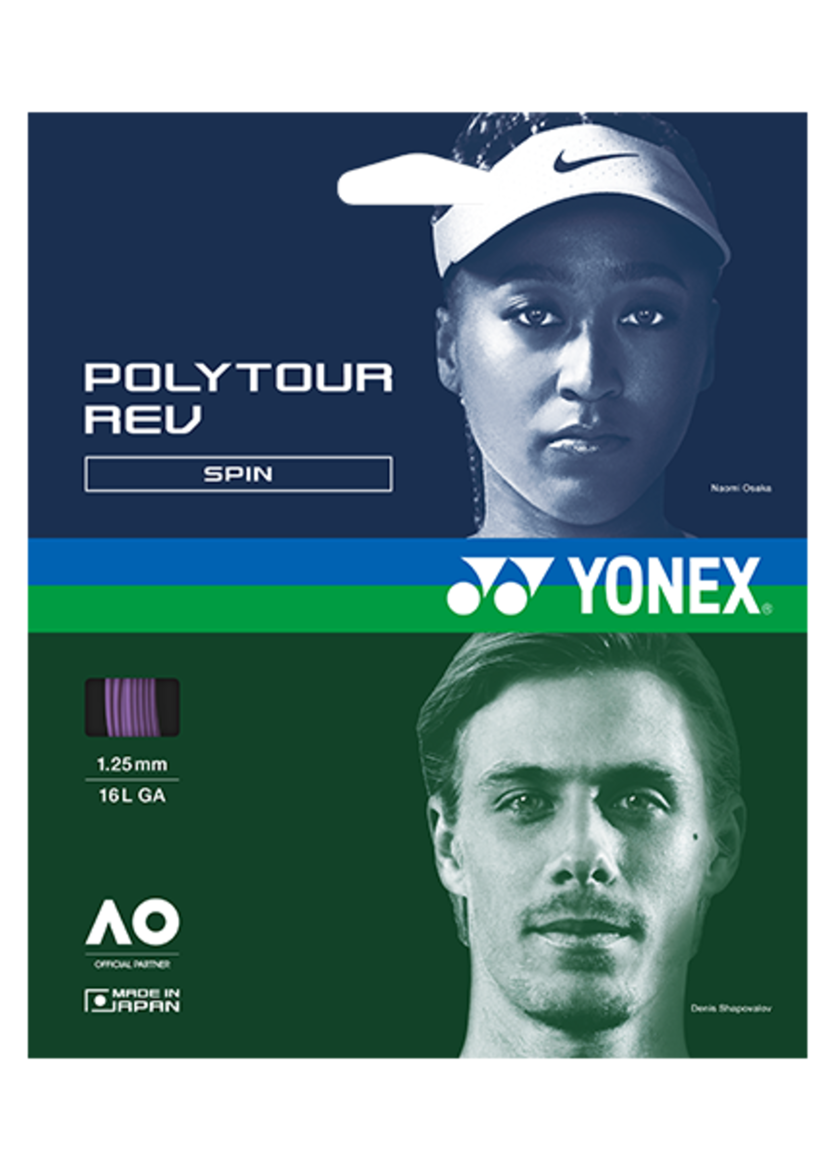 Yonex Yonex Polytour Rev Tennis String Purple 125 / 16LGA