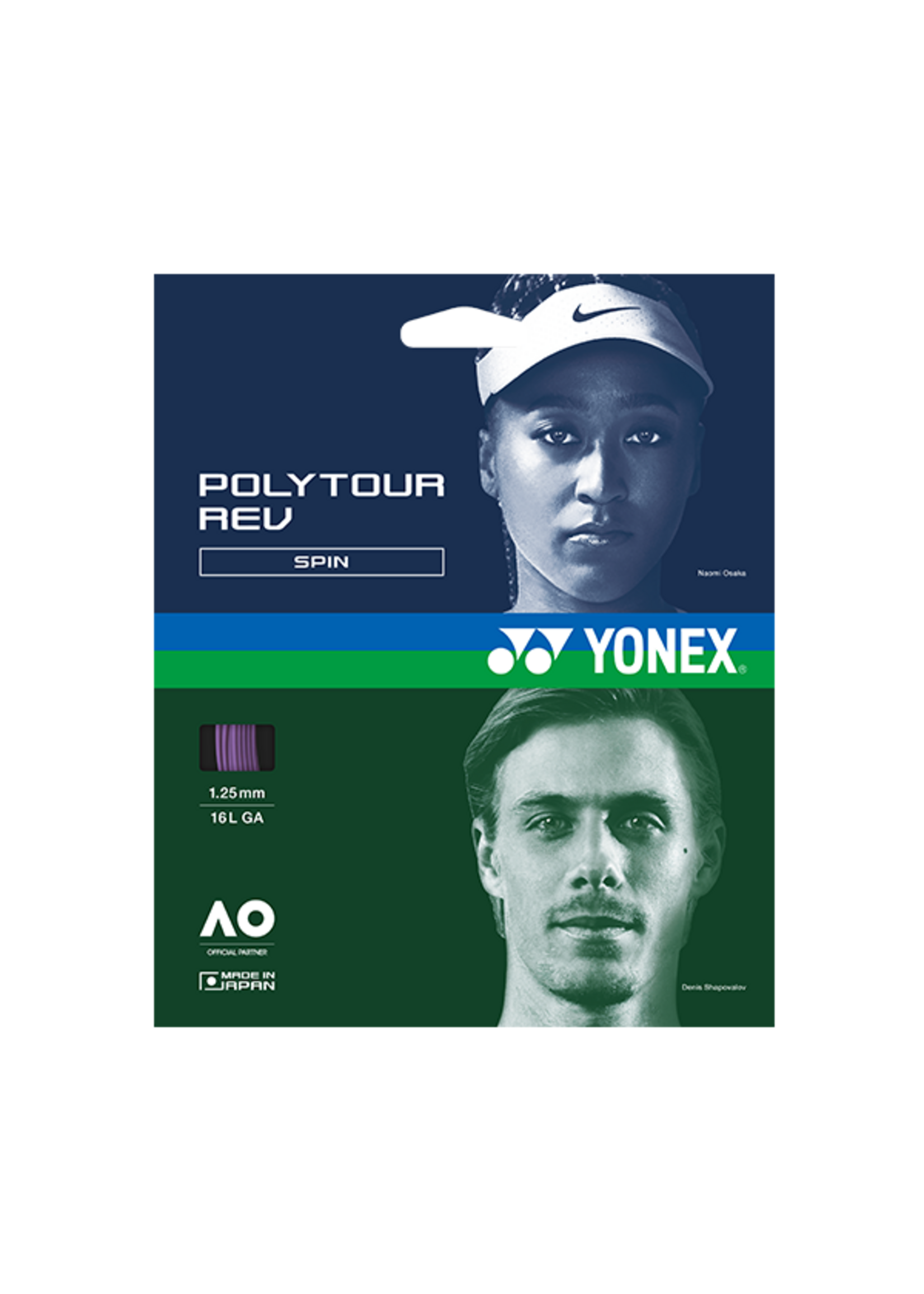 Yonex Yonex Polytour Rev Corda de Tênis Roxo 125