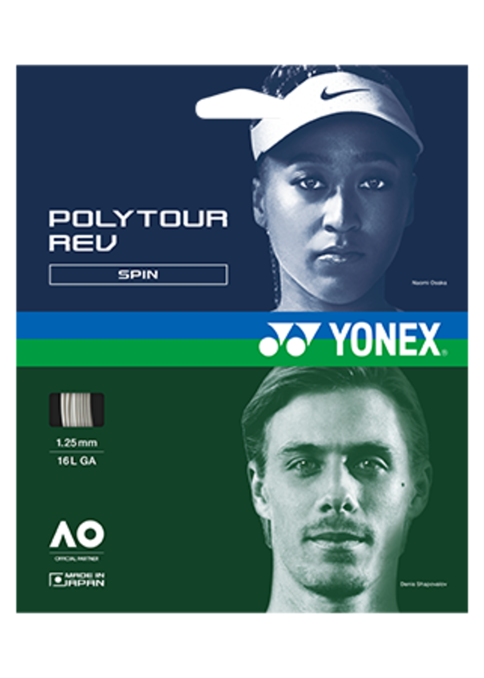 Yonex Yonex Polytour Rev Tennis String White 125 / 16LGA