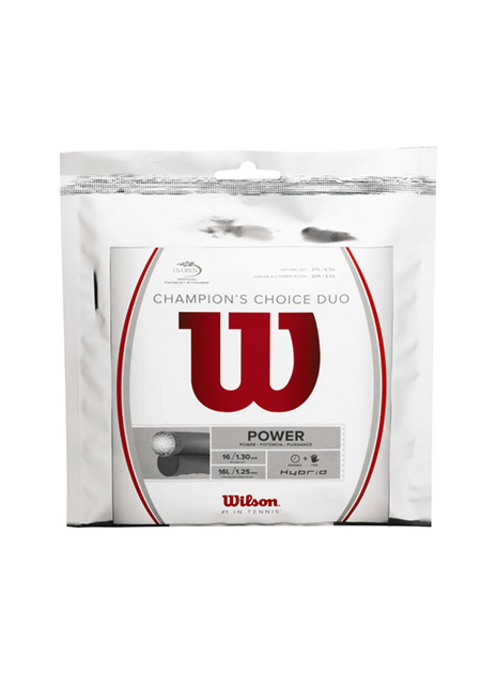 Wilson Wilson Champion's Choice Duo Corda de Tênis Natural Gut 130 + Alu Power Rough 125