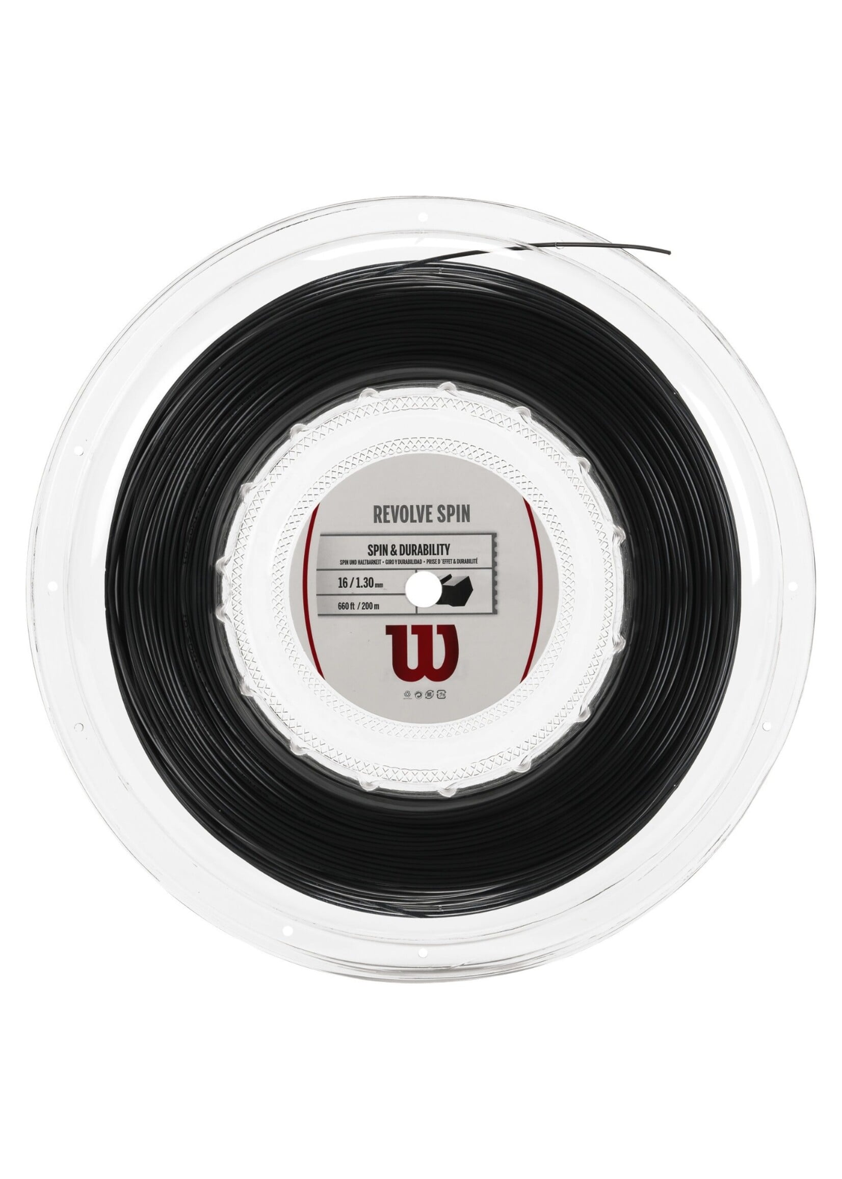 Wilson Wilson Revolve Spin Rolo de Corda de Tênis Preto 130/16