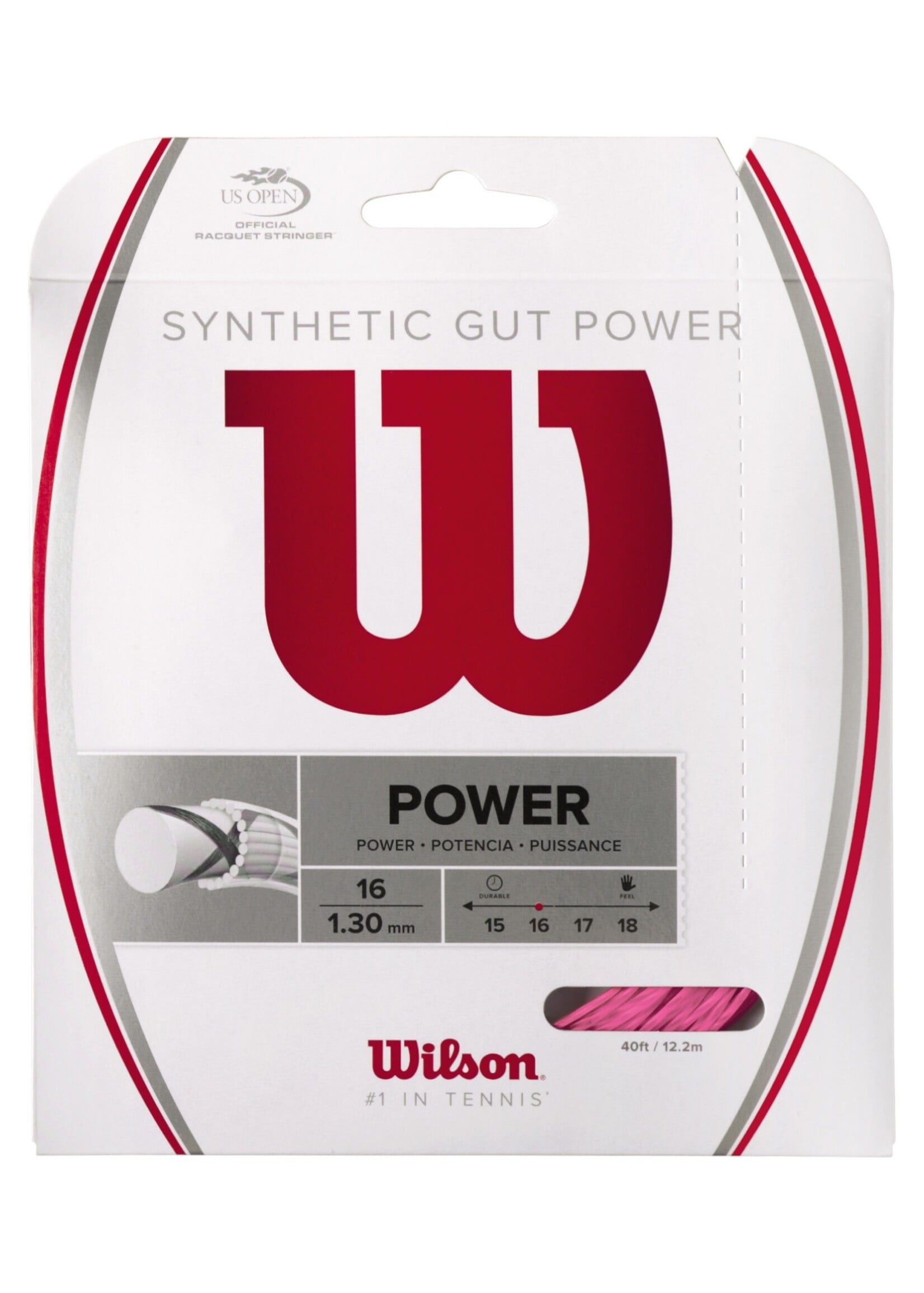 Wilson Wilson Synthetic Gut Power Tennis String Pink 130/16